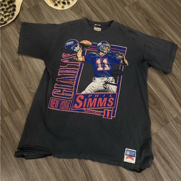 Vintage Phil Simms tee New York giants 90s nutmeg - Picture 2 of 5